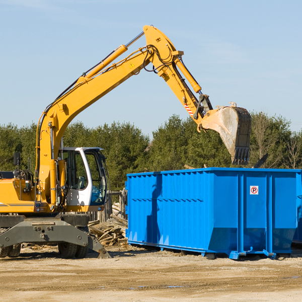 are there any restrictions on where a residential dumpster can be placed in Potomac IL